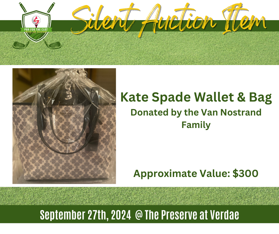 Kate Spade Wallet and Bag Donated by the Van Nostrand Family