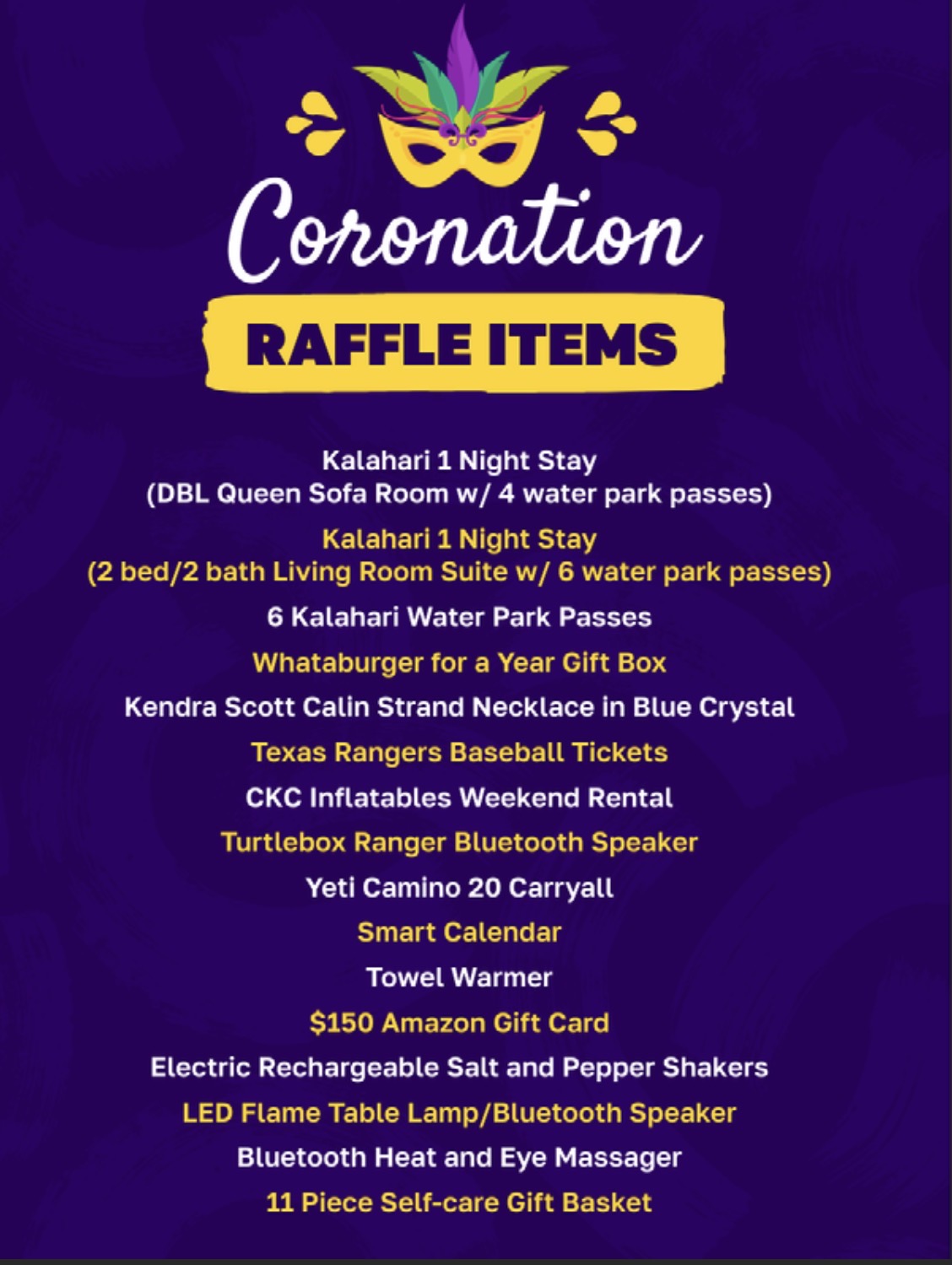 Coronation Raffle 2026