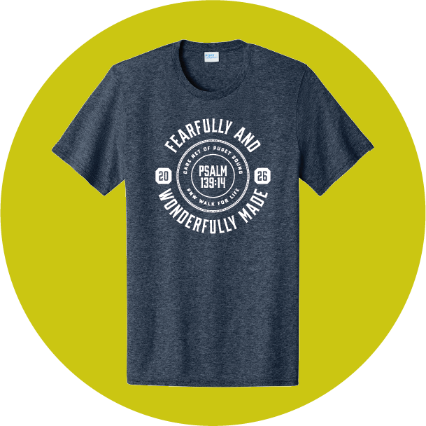 Raise $150 and get an exclusive PNW Walk for Life T-shirt! (Order cutoff is June 12. Sign up early!)