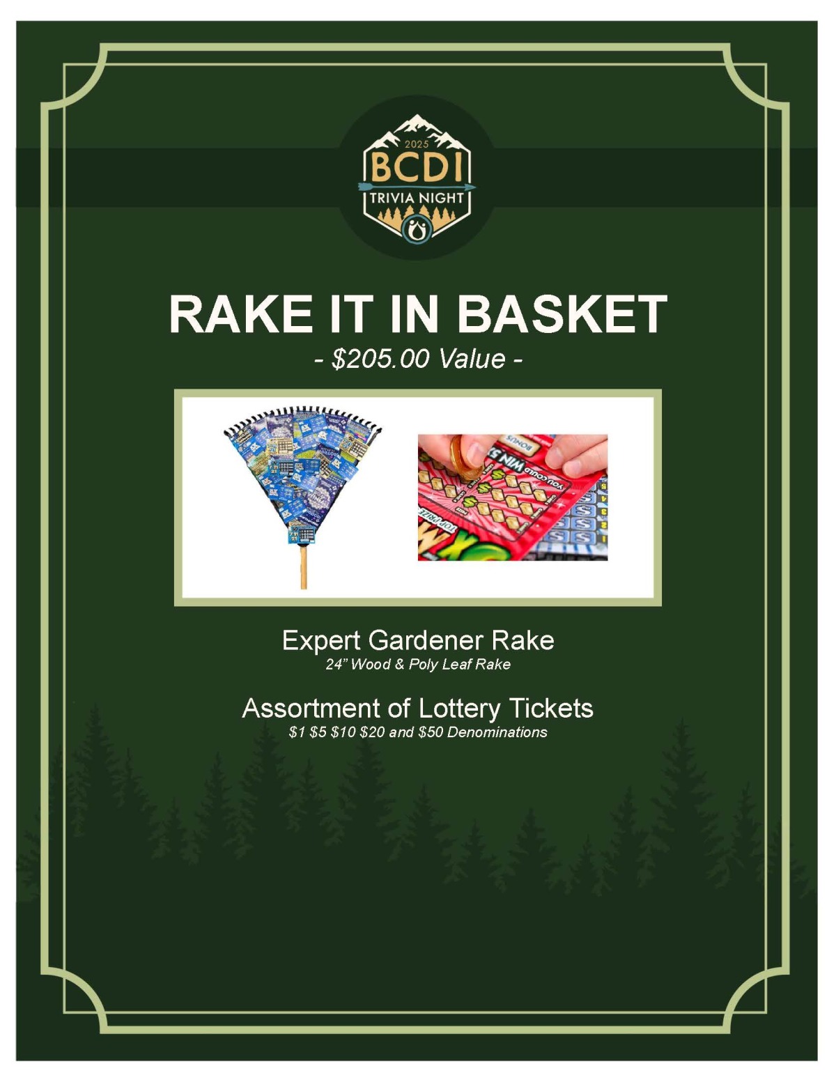 Raffle Item #9: Rake It In