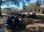 "Rally Point" - Outside enjoying each OTHER = CAMARADERIE = CONNECTEDNESS = COMMUNITY!