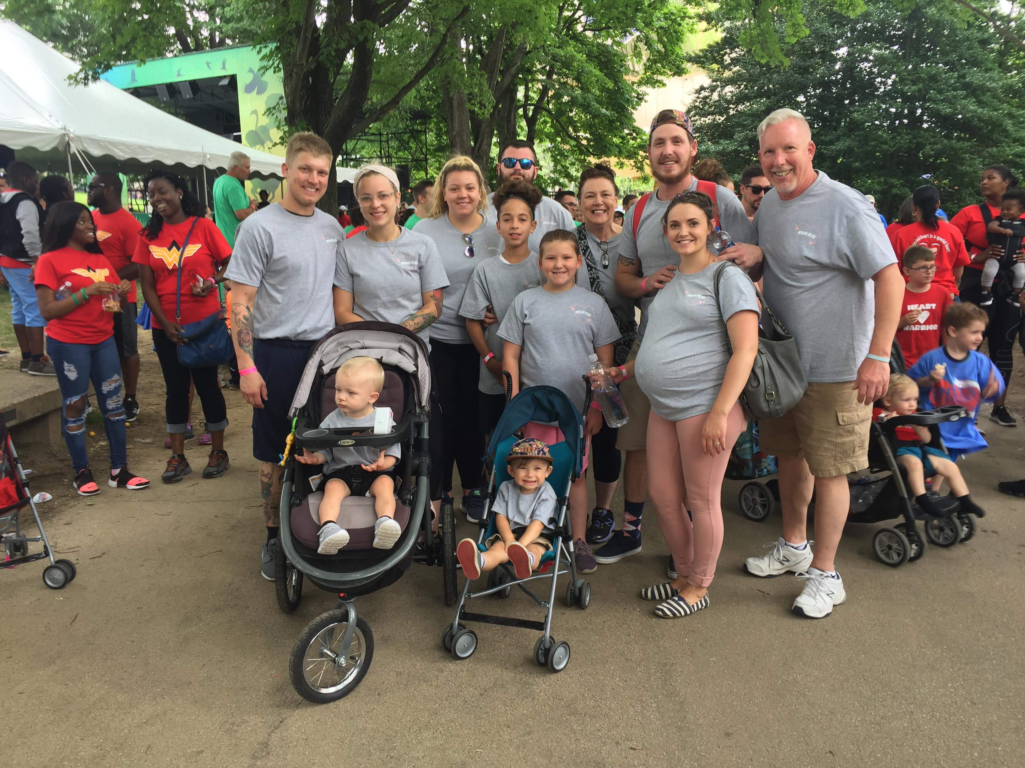 First heart walk not long after Amelia was diagnosed with complex critical CHD in utero