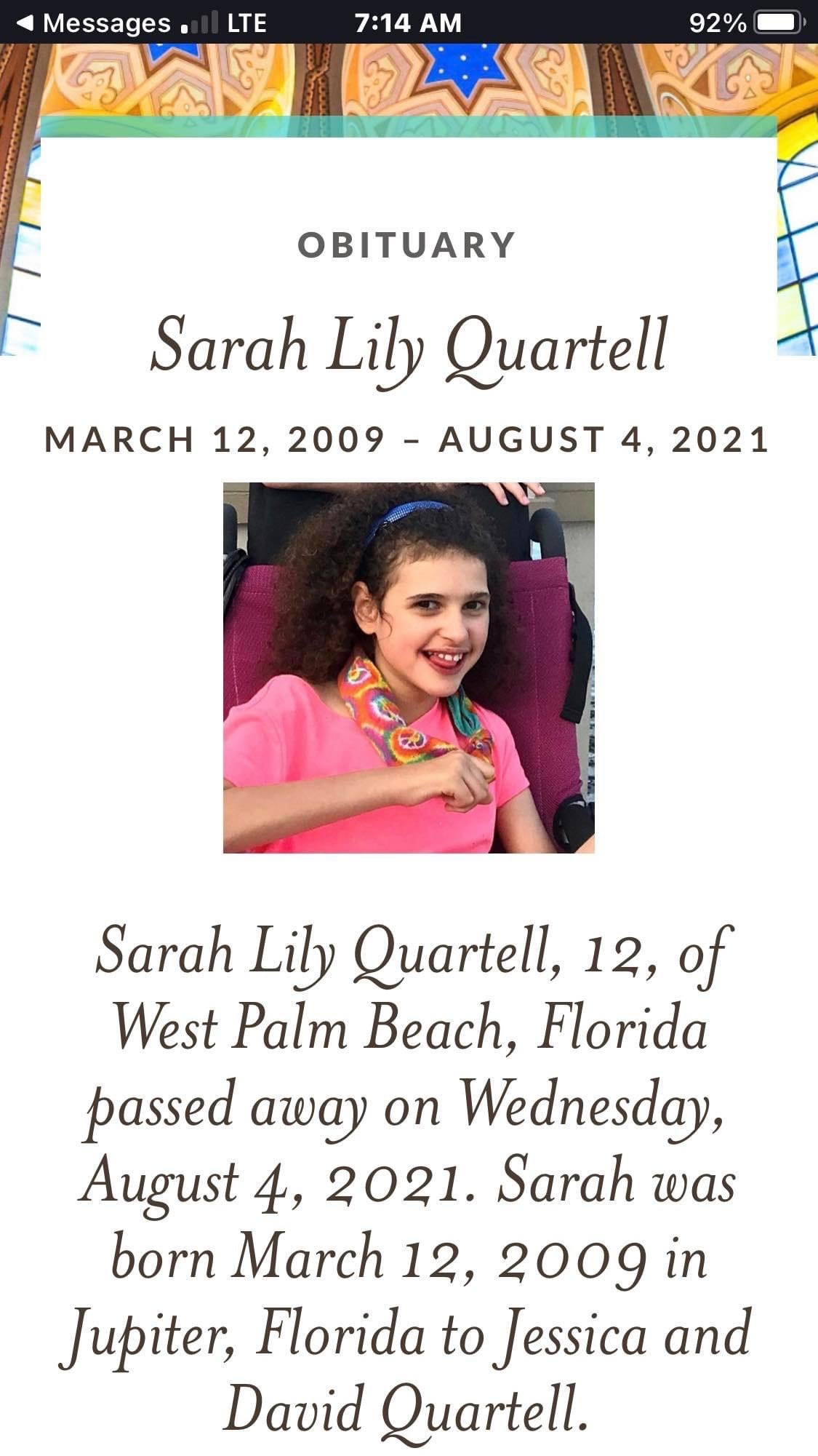 Remembering Sweet Sarah