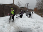 Ride 1: Bike paths are still a bit snowy
