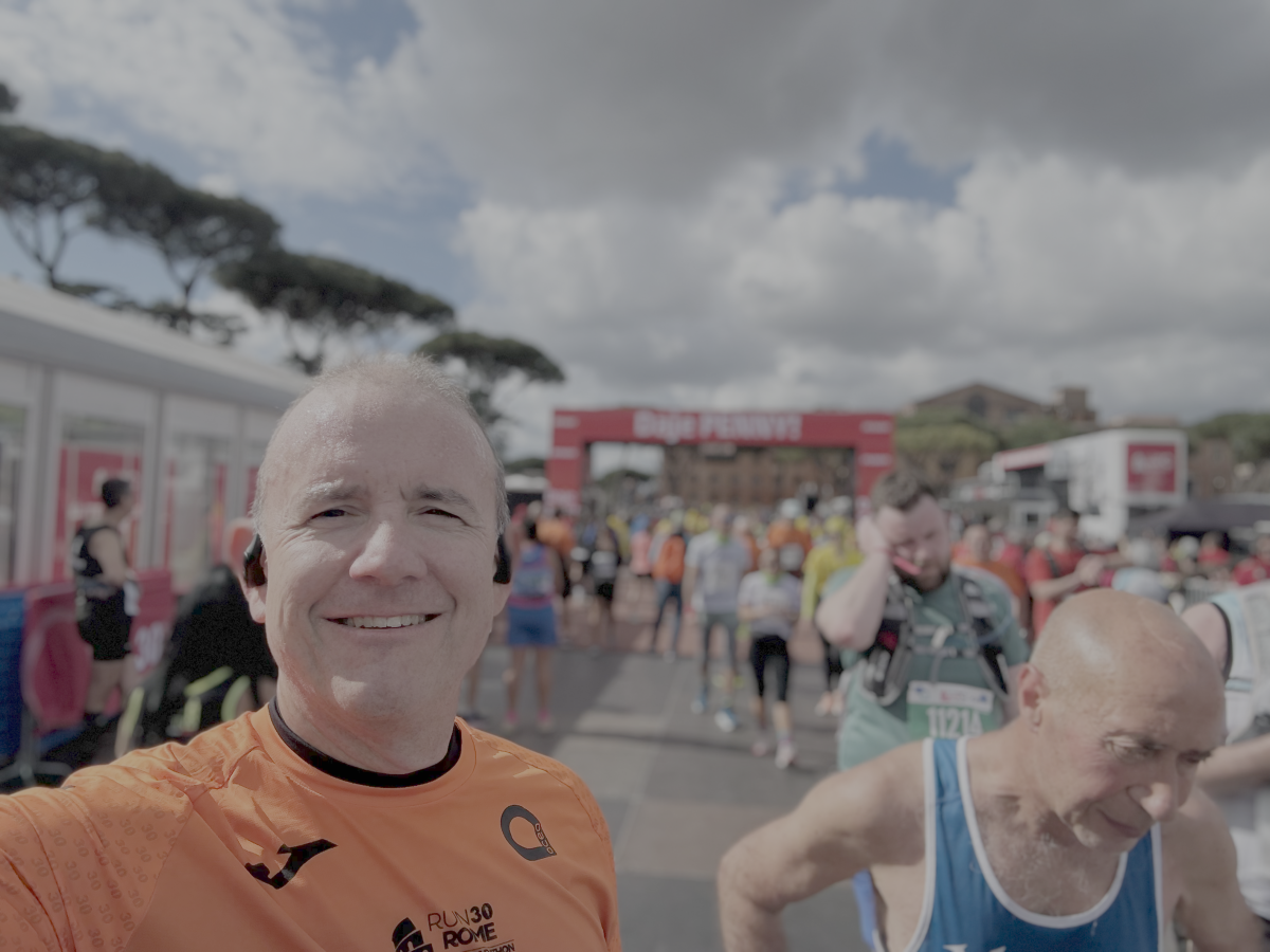 Running on 26.2 miles of Roman cobblestone was not easy!