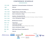 Conference Schedule as of 7-27-26