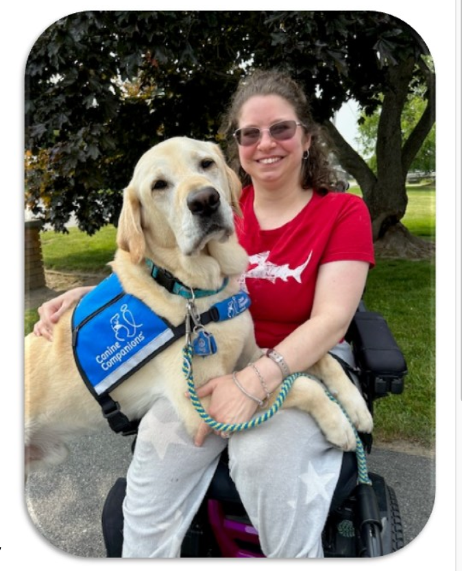 Maddie with her Service Dog JJ