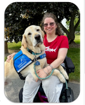 Maddie with her Service Dog JJ