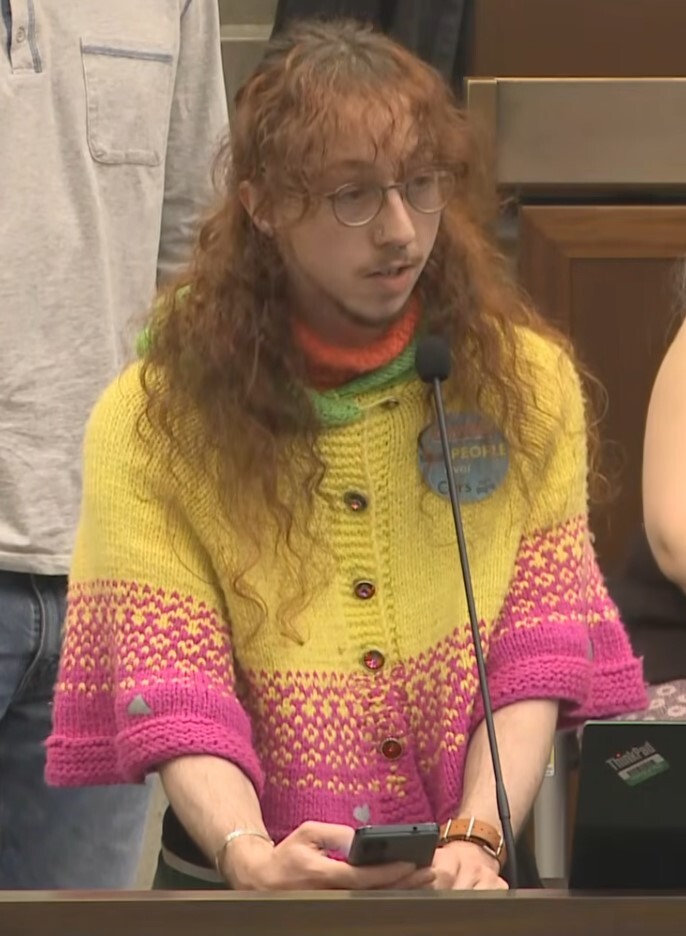 Testifying at City Hall