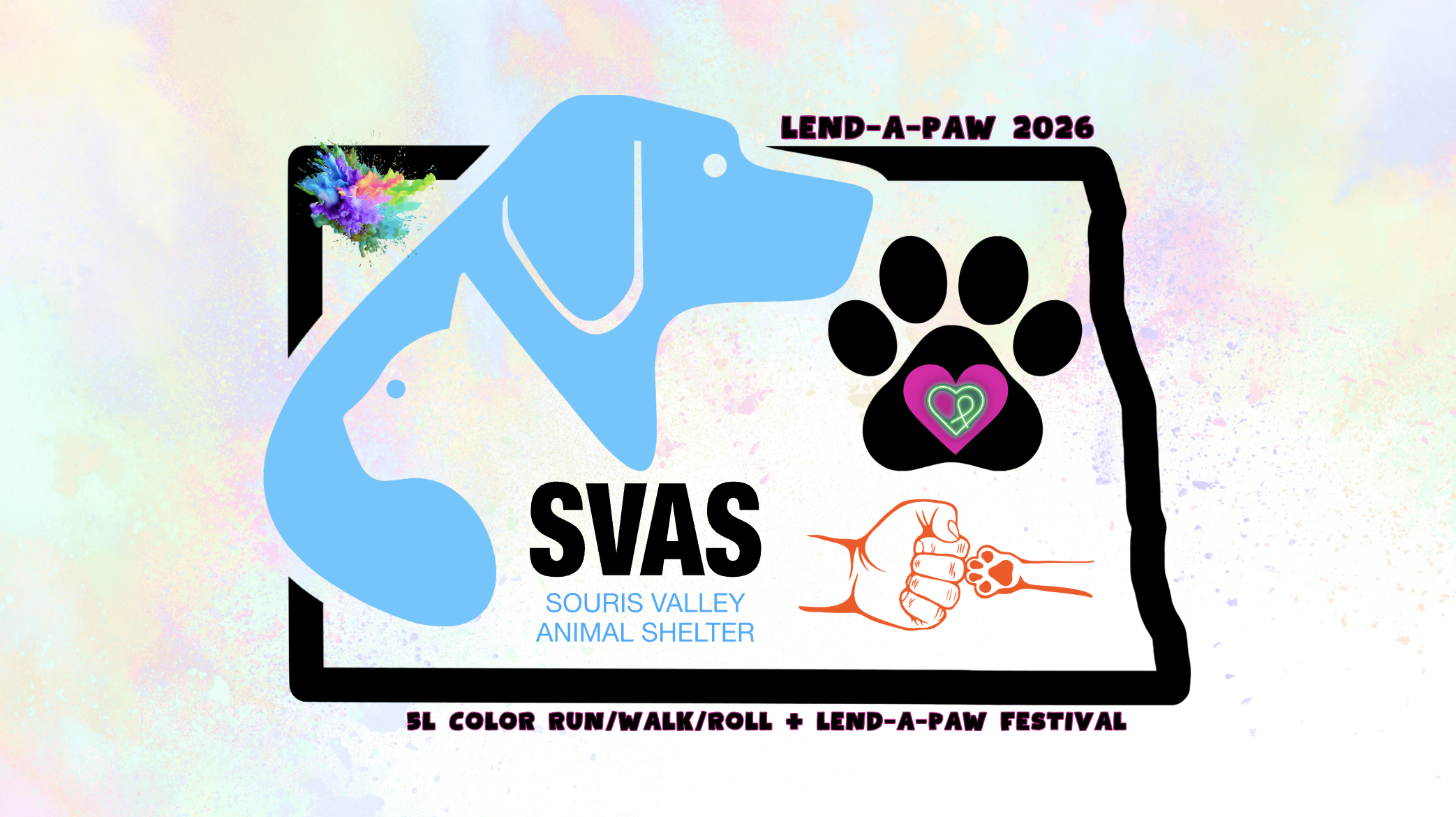 5K Color Run/Walk/Roll + Lend-a-Paw Festival