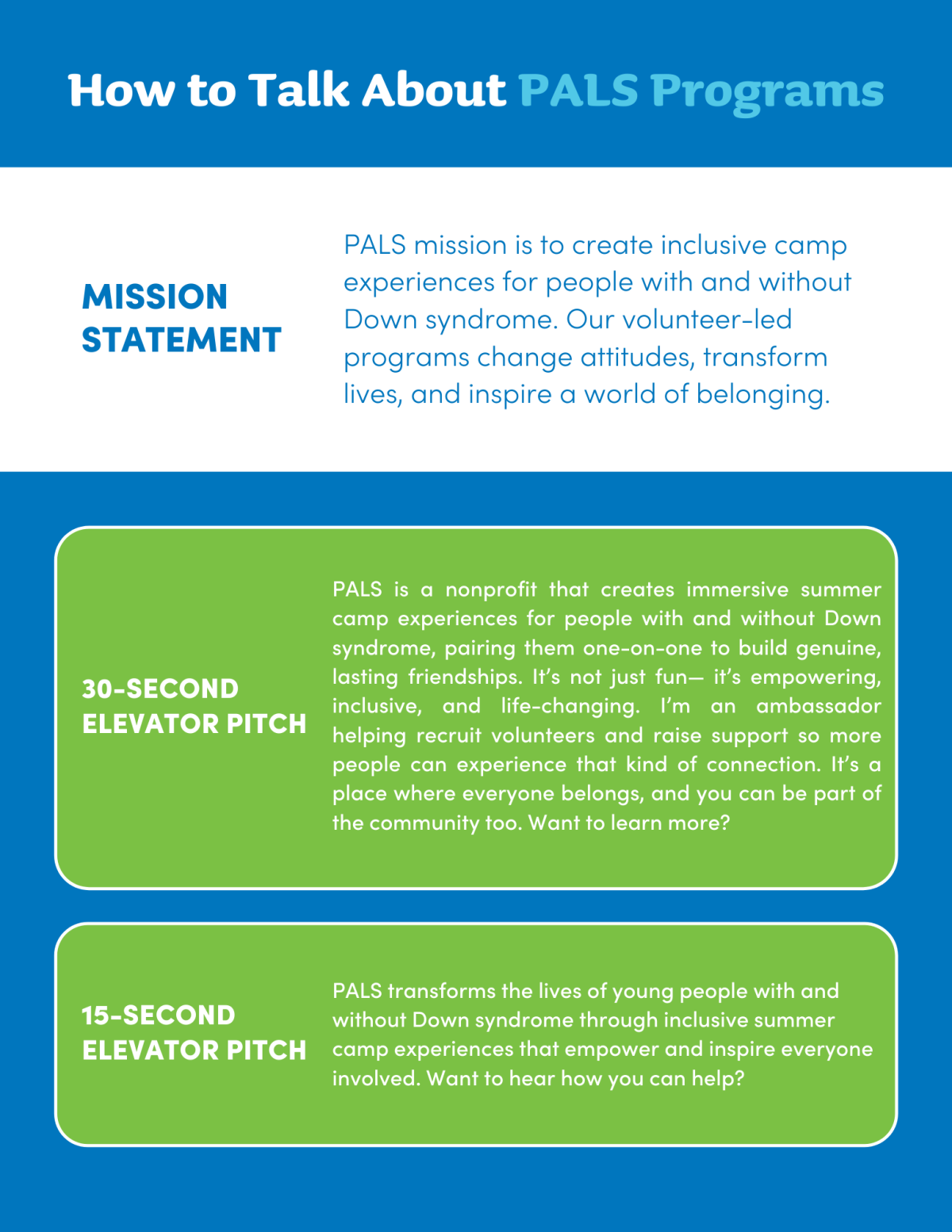 How To Talk About PALS