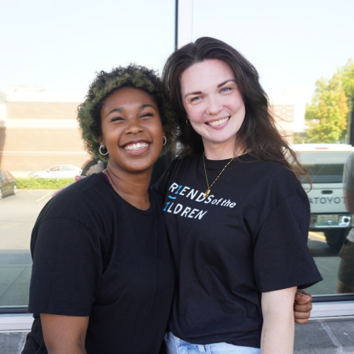 Shekinah and Nyko at a Back-to-School Event
