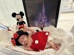 Sofia as Minnie Mouse for a NICU Halloween
