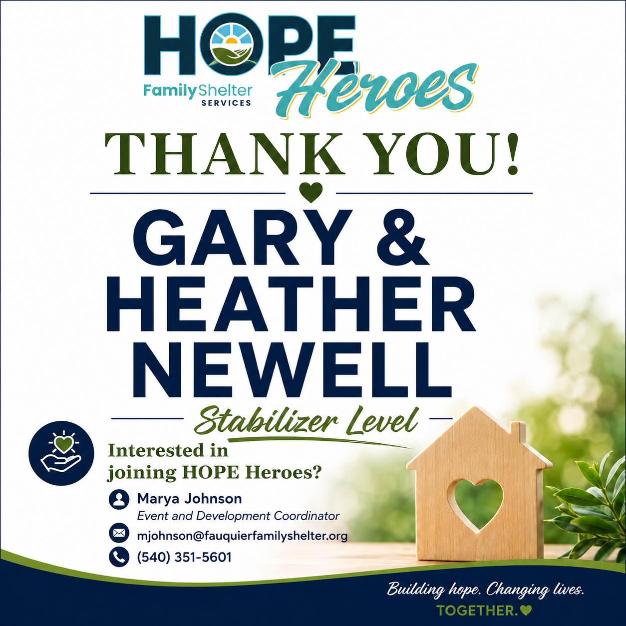 Gary and Heather Newell