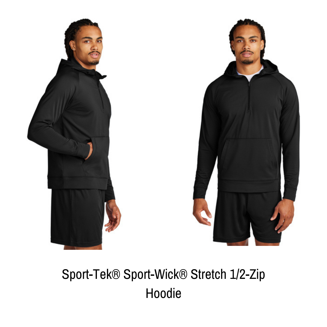 Item 05 • HALF-ZIP STRETCH HOODIE in Black