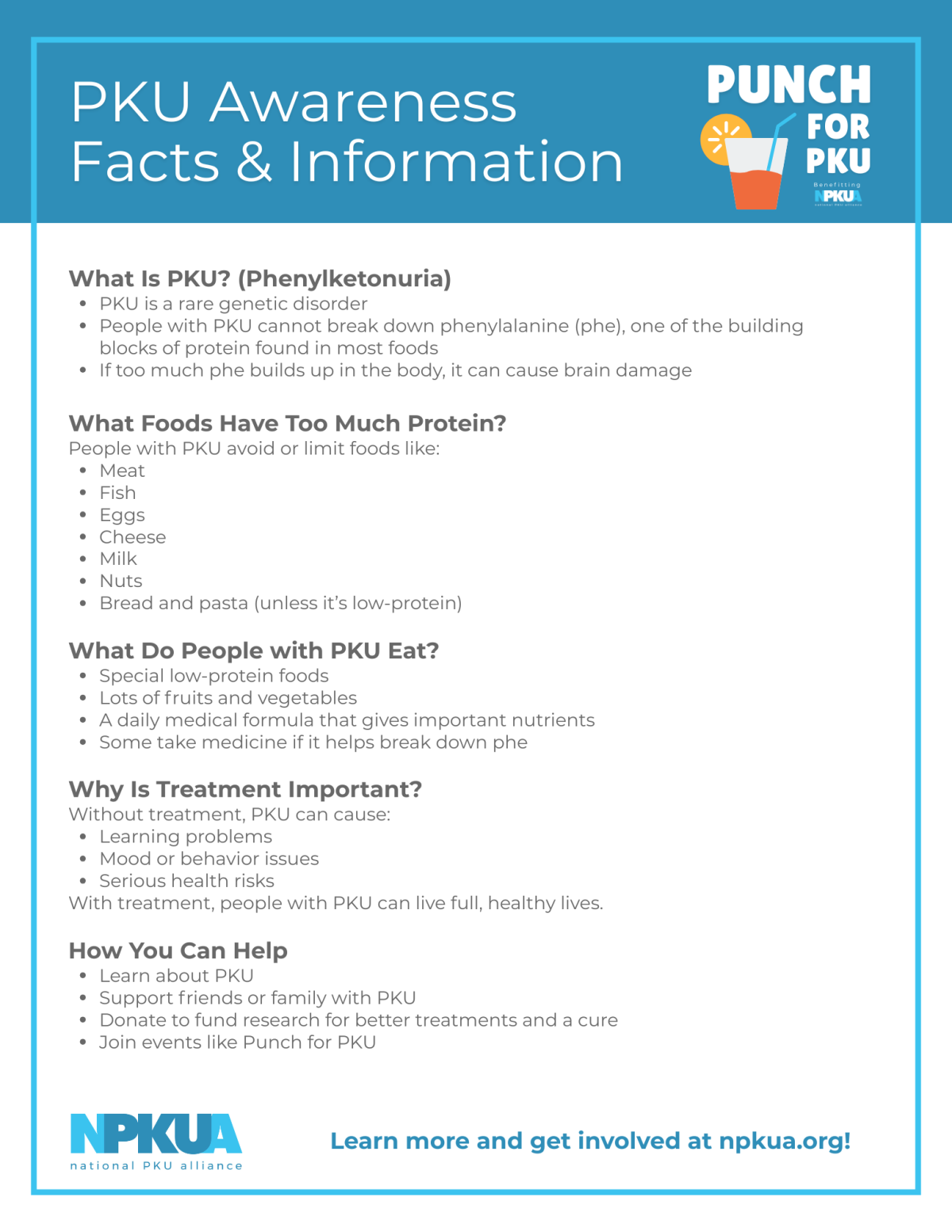 PKU Awareness Facts & Information