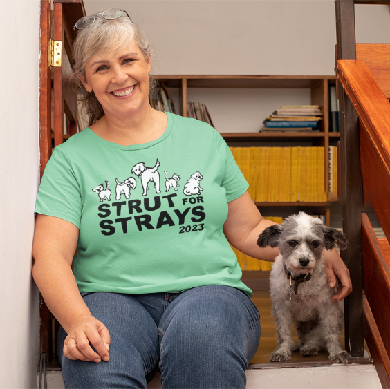 Register to get your Strut for Strays T-Shirt