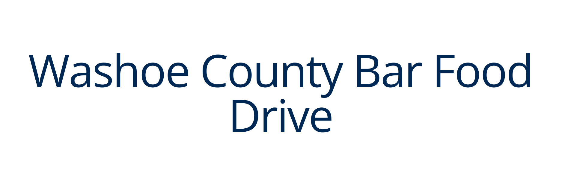 Washoe County Bar Food Drive