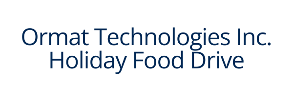 Ormat Technologies Inc. Holiday Food Drive
