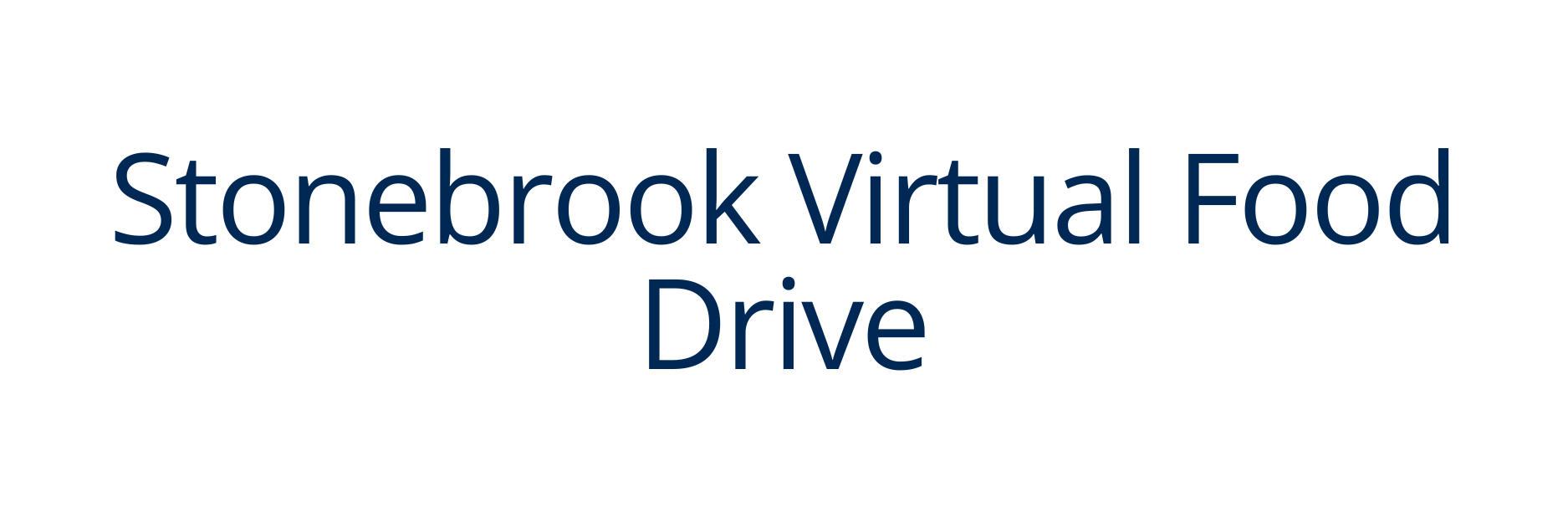 Stonebrook Virtual Food Drive