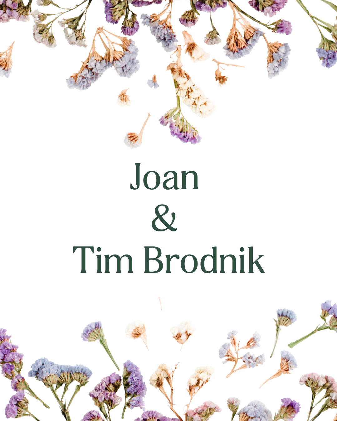 Joan & Tim Brodnik | Event Program Underwriter