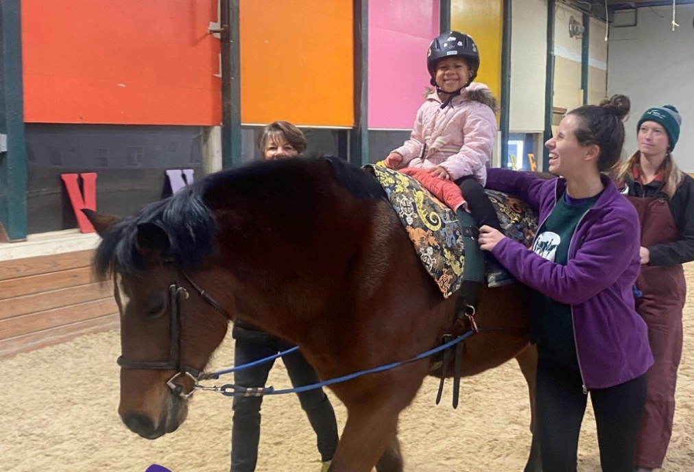 Kiddo in Action. What a smile!