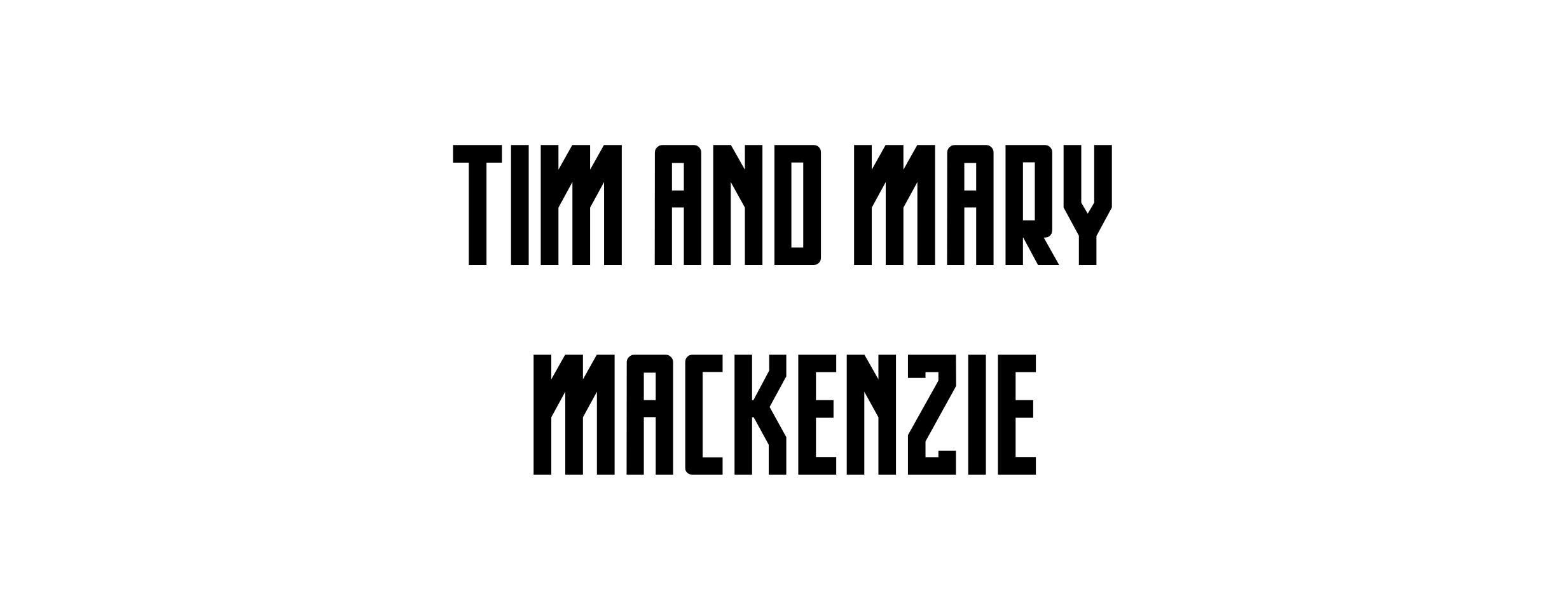 Tim and Mary MacKenzie