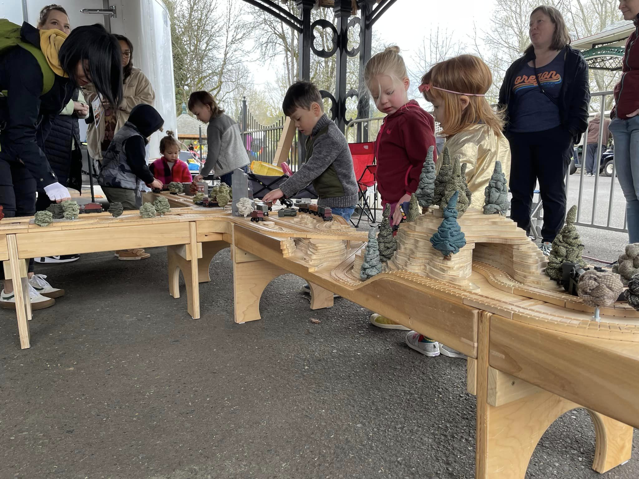 Tiny engineers on a big adventure - kids conquering the mini railroad world!