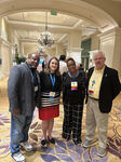 PFF Ambassadors, Dionn and Sam, and caregiver, David, at PFF Summit 2023