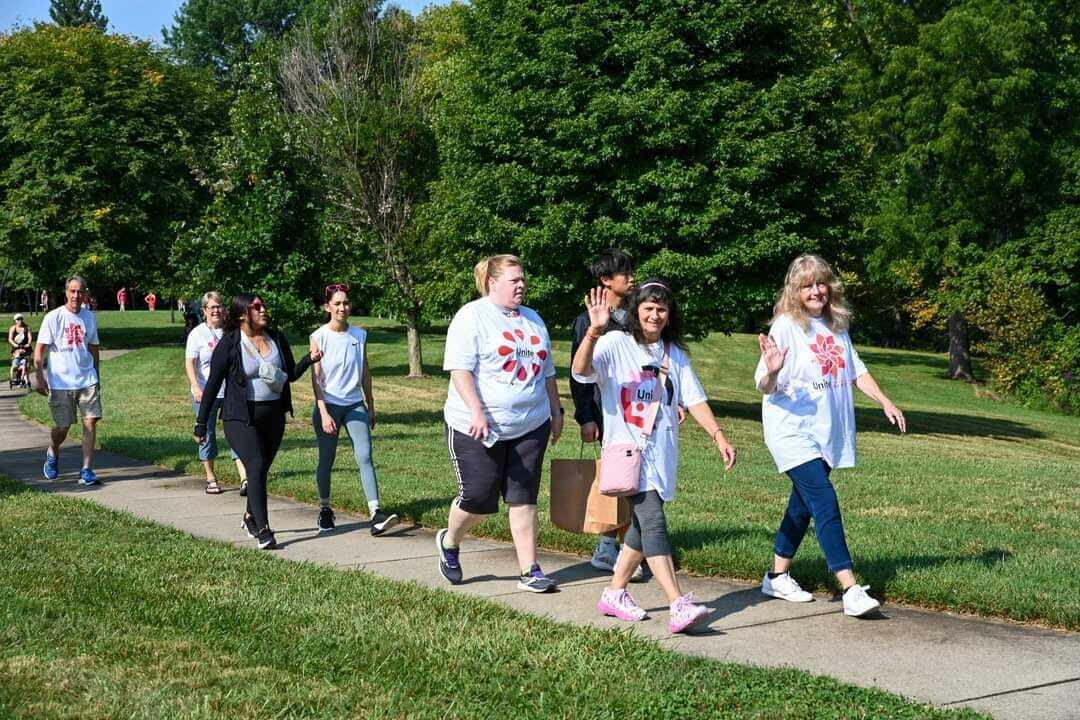 Showing support at the Unite Walk
