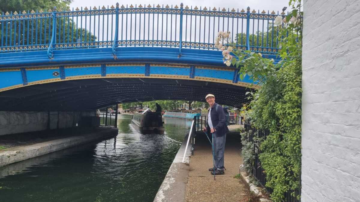 Training for the Grand Canyon Extreme Hike under the bridge - nice railings.