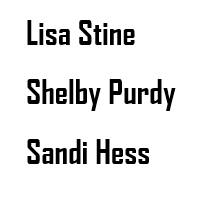 Lisa Stine, Shelby Purdy, and Sandi Hess
