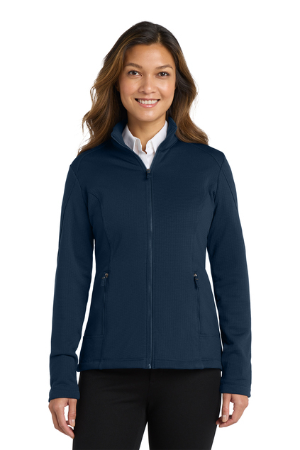 Item 20 - Women's Grid Fleece Jacket available in River Navy Blue or Black
